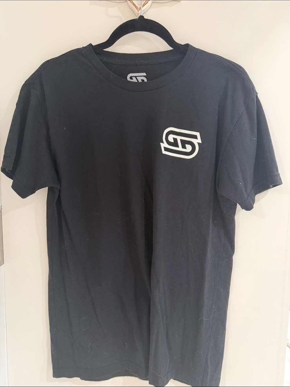 Black Logo Crewneck Short Sleeve Tee